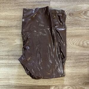 Lululemon Align High Rise Shine Radiate Foil French Press Leggings